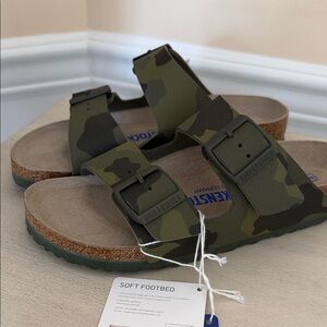 Birkenstock Arizona Sandals - Olive Green Camo